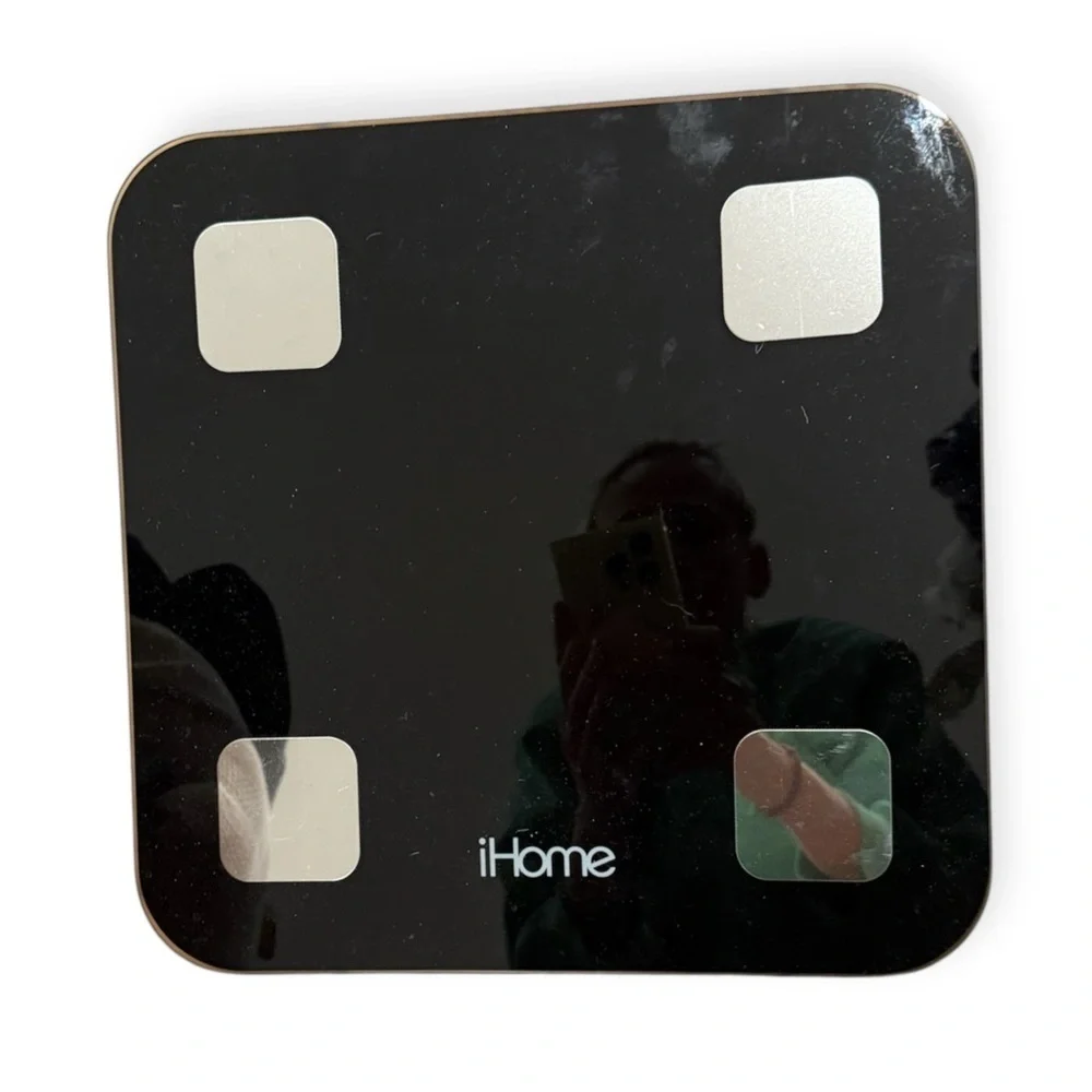 IHOME Black and Silver Touch Sensitive Scale weight loss bathroom resolution